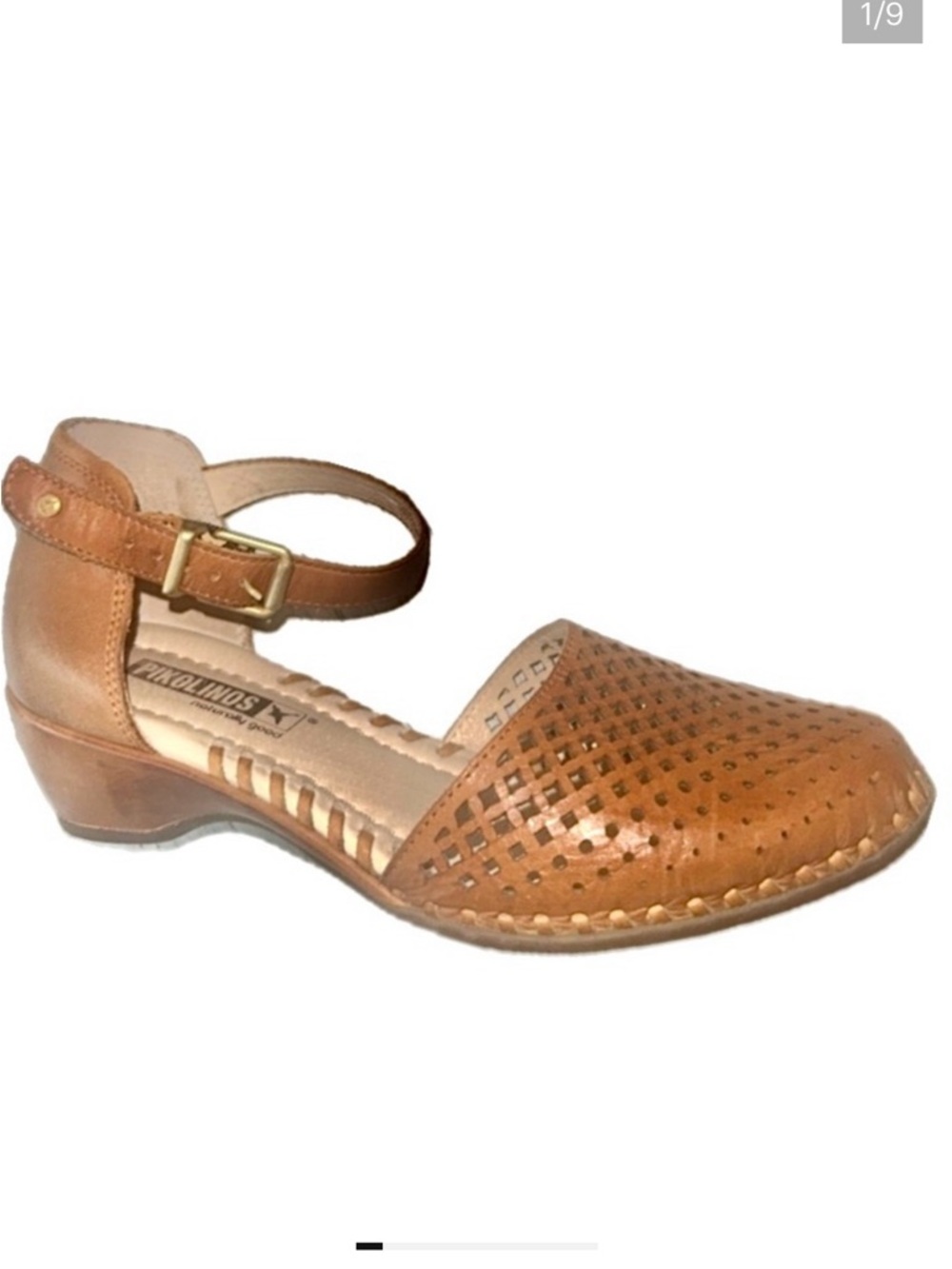 Pikolinos Romana Mary Jane Wedge Sandals Brown Genuine Leather EU 37 US 6.5-7